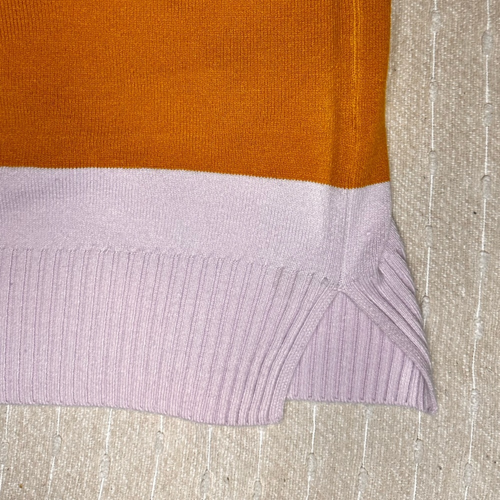 NWT French Connection 5 Stripe Sweater pink black blue cream yellow medium - Picture 6 of 8